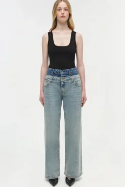 Women Simkhai Kove Double Waistband Jean