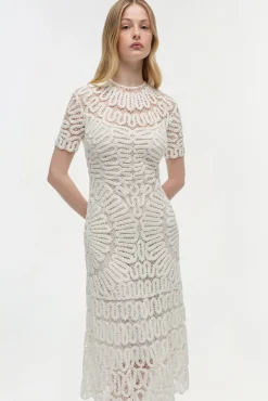 Women Simkhai Lorelai Embroidered Midi Dress