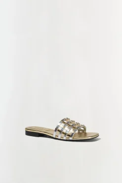 Simkhai Rivet Flat Sandal