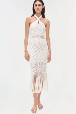 Women Simkhai Sanchez Lattice Knit Midi Dress