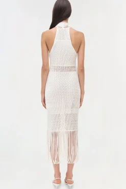 Women Simkhai Sanchez Lattice Knit Midi Dress