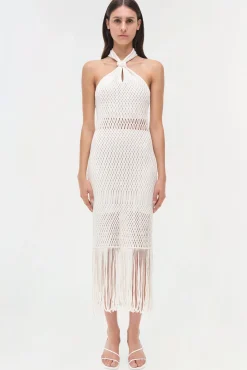 Women Simkhai Sanchez Lattice Knit Midi Dress