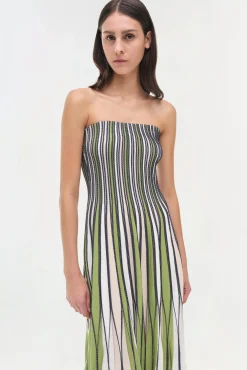 Women Simkhai Soleil Strapless Knit Midi Dress