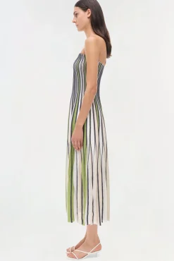 Women Simkhai Soleil Strapless Knit Midi Dress