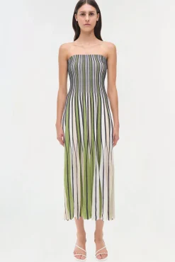 Women Simkhai Soleil Strapless Knit Midi Dress