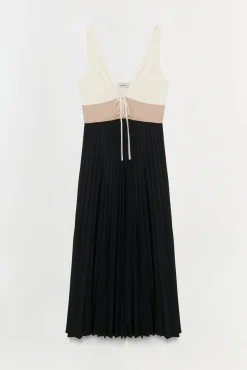 Women Simkhai Stephanie Pleated Poplin Midi Dress