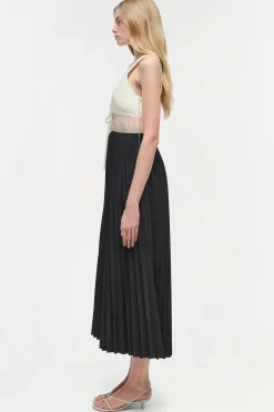 Women Simkhai Stephanie Pleated Poplin Midi Dress