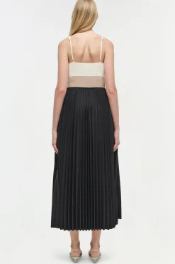 Women Simkhai Stephanie Pleated Poplin Midi Dress