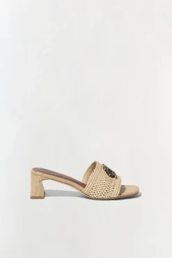 Simkhai Sydney Raffia Block Heel Sandal