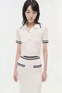 Women Simkhai Whitten Knit Polo