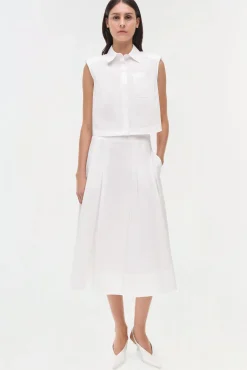 Women Simkhai Winslow Cotton Cropped Shirt