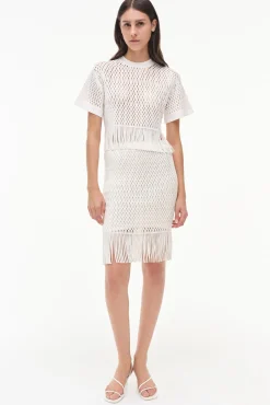 Women Simkhai Xavia Lattice Knit Midi Skirt