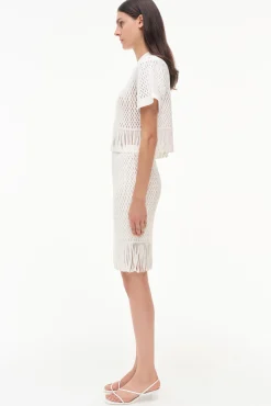 Women Simkhai Xavia Lattice Knit Midi Skirt