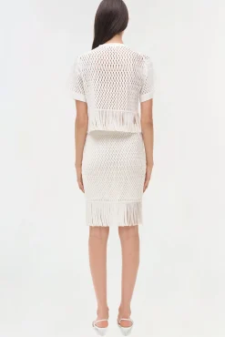Women Simkhai Xavia Lattice Knit Midi Skirt