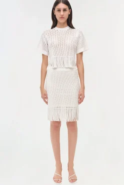 Women Simkhai Xavia Lattice Knit Midi Skirt